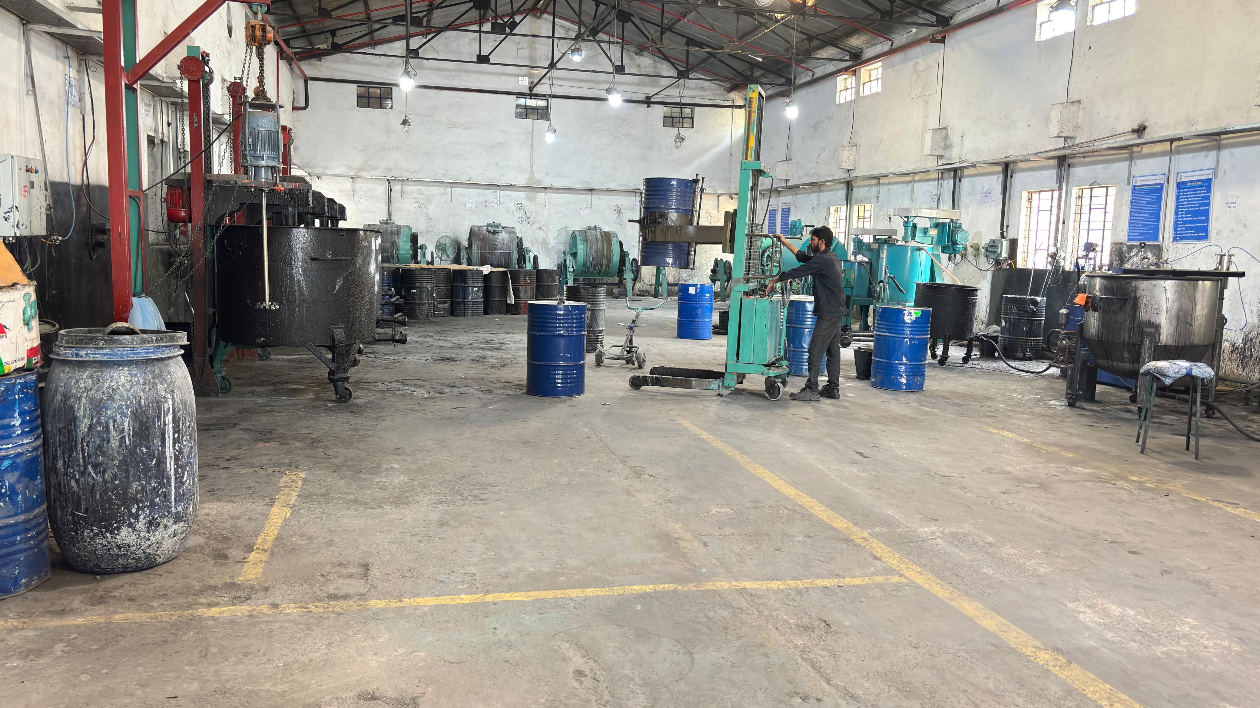 Industrial coating process facility